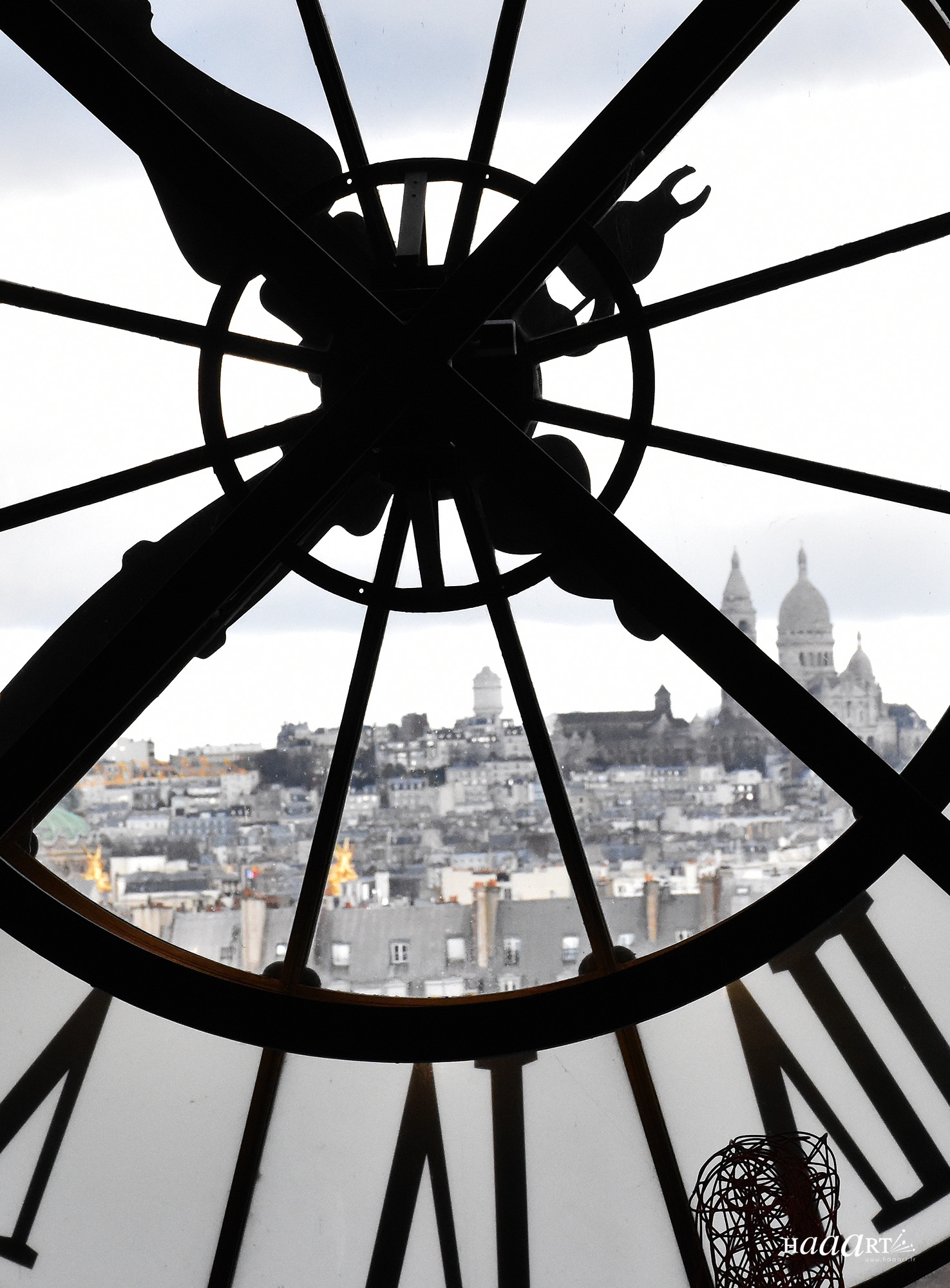 Paris, Montmartre et le Sacré Cœur depuis le musée d'Orsay